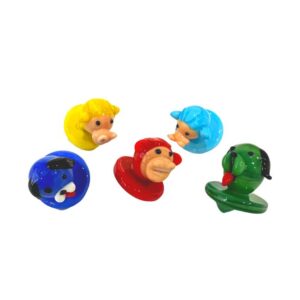 GLASS 2" ANIMAL FACE DESIGN CARB CAP (ASSORTED)