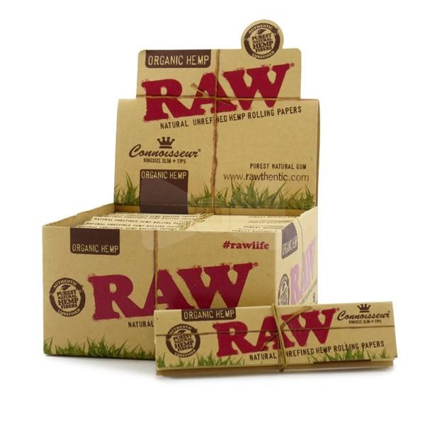 RAW CONNOISSEUR KING SIZE SLIM WITH TIPS 24 PER BOX - Image 2