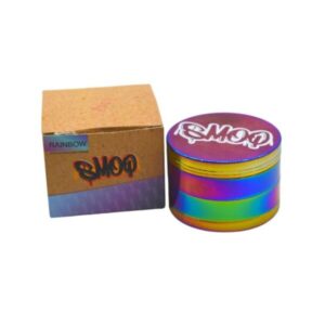 SMOQ 4 PARTS ZINC ALLOY 63MM GRINDER (RAINBOW)