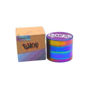 SMOQ 4 PARTS ZINC ALLOY 40MM GRINDER (RAINBOW)
