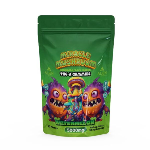 ALIEN THC-A MIRACLE MUSHROOM 5000MG GUMMIES 10CT/ BOX