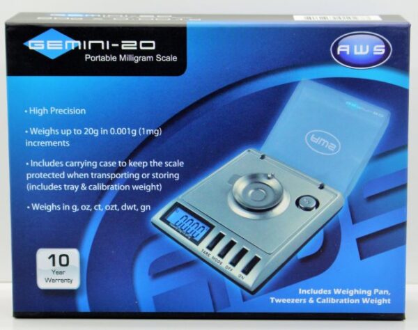 AWS GEMINI-20 PORTABLE MG SCALE (20 X 0.001G)