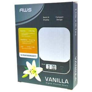 AWS VANILLA DIGITAL KITCHEN SCALE 11LB/5KG