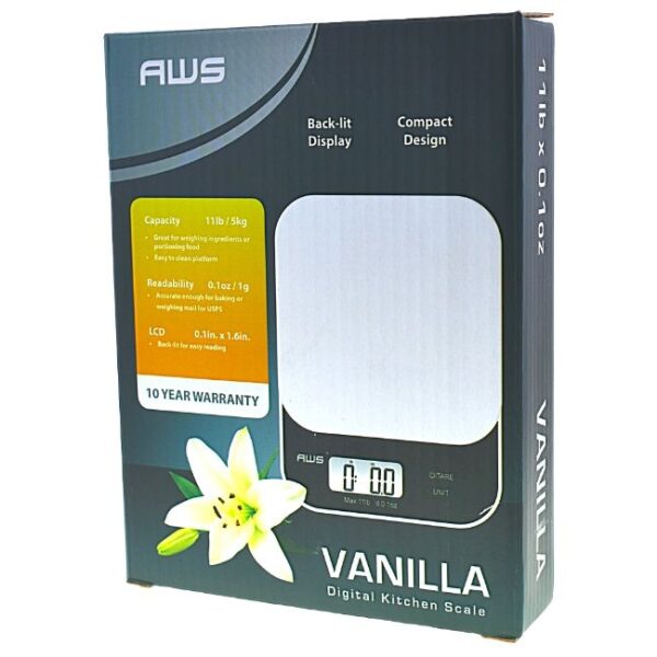 AWS VANILLA DIGITAL KITCHEN SCALE 11LB/5KG