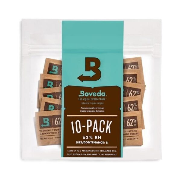 BOVEDA 62% HUMIDITY CONTROL SIZE 8 GRAM 10 PACK