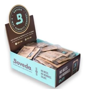 BOVEDA 72% HUMIDITY CONTROL 8 GRAMS OXO CONTAINER 100 UNITS DISPLAY