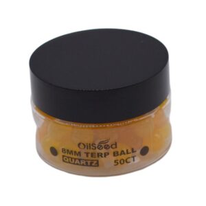 OILSEED QUARTZ GLASS 8MM TERP BALL 50CT JAR