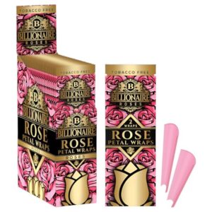 BILLONAIRE HEMP ROSE PETAL WRAPS 2CT/25 PK DISPLAY