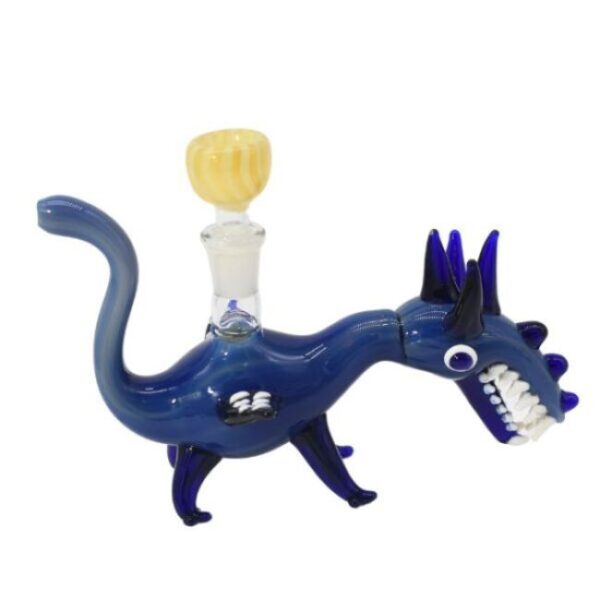 8" DINASOUR MULTI HORN HAND MADE BUBBLER