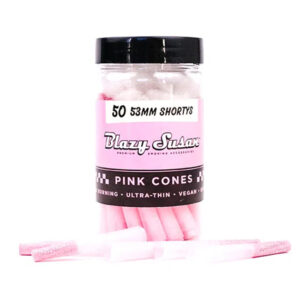 BLAZY SUSAN ULTRA THIN PINK CONES 53 MM SHORTYS (50CT/JAR)