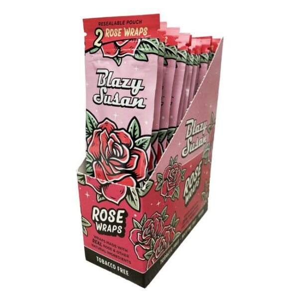 BLAZY SUSAN ROSE PETAL HEMP 2CT WRAPS 25PK/ BOX