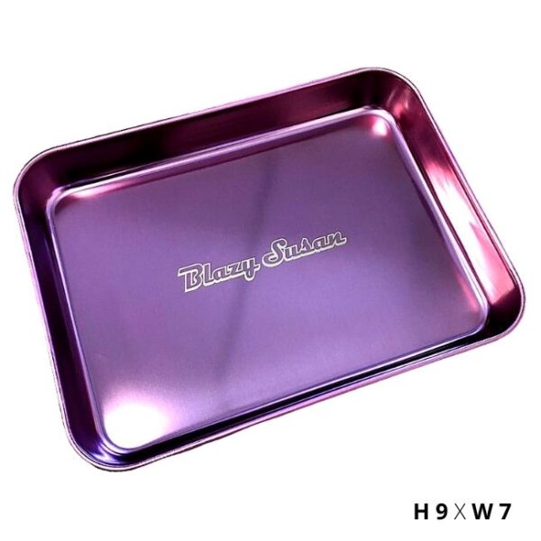 BLAZY SUSAN STAINLESS STEEL ROLLING TRAY (7 x 9.25 INCH)