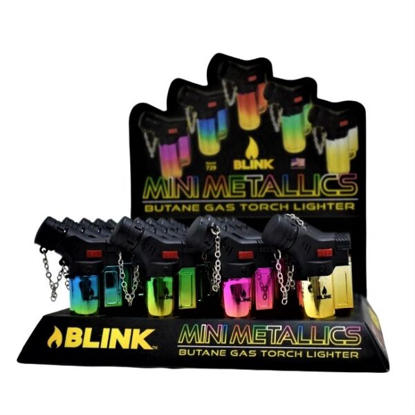 BLINK MINI METALLICS BUTANE GAS (729) TORCH 20CT/DISPLAY