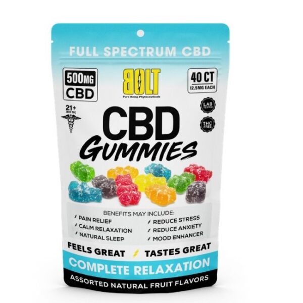 BOLT CBD GUMMIES 500MG 40CT/BAG