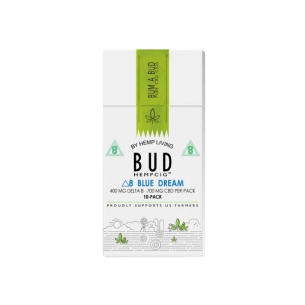 BUD HEMP DELTA 8 CIGARETTE ( BLUE DREAM) 10PK / BOX