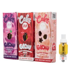 CAKE GLOW 3.0 THC-A LIVE NECTOR SAUCE 3GM CART 5CT/ BOX