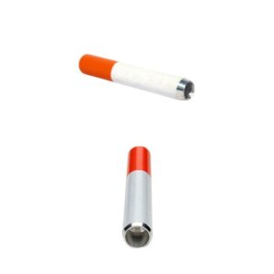 SHORT METAL CIGARETTE ONE HITTER WITH TEETH (SINGLE)