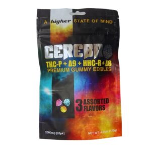 CEREBRO 100MG THC-P  ASSORTED GUMMIES 20/PK  (3 ASSORTED FLAVORS)