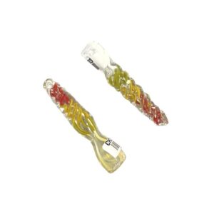3 INCH GLASS TWISTING BODY INSIDE RASTA CHILLUM