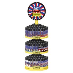 CLIPPER CAROUSEL 3 TIER NATIONAL LEAF 144CT LIGHTER DISPLAY