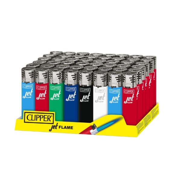 CLIPPER CLASSIC LARGE JET FLAME SOLID ASSORTED LIGHTER 48CT/ DISPLAY