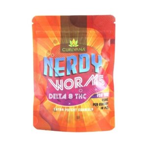 CUREVANA DELTA 8 THC 750MG NERDY GUMMIES  (WORMS)