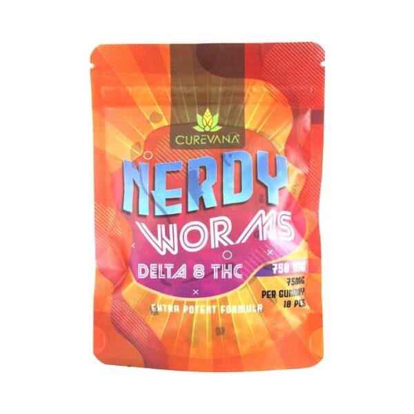 CUREVANA DELTA 8 THC 750MG NERDY GUMMIES  (WORMS)
