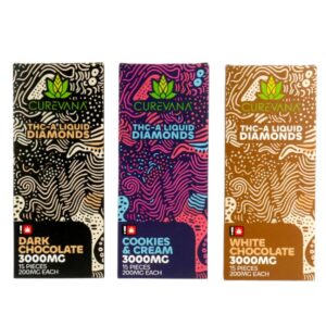 CUREVANA THC-A LIQUID DIAMONDS CHOCOLATE BARS 3000MG 5CT/BOX