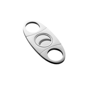 DOUBLE BLADE HIGH QUALITY STAINLESS STEEL RUBBERIZED CIGAR CUTTER 20CT/BOX