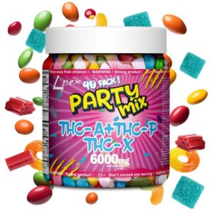 DELTAPEX PARTY MIX THC-A + THC-P + THC-X 6000MG GUMMIES