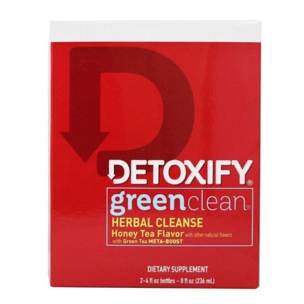 DETOXIFY GREEN CLEAN HERBAL CLEANSE HONEY TEA FLAVOR 2-4 Fl.Oz