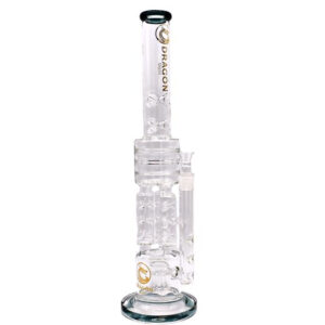 DRAGON GLASS 18" DOUBLE ASH CATCHER DESIGN WATER PIPE