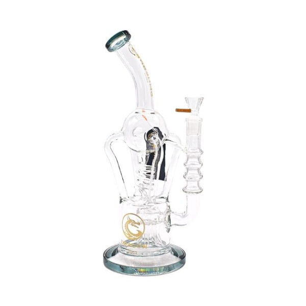 DRAGON GLASS 14" HIGH QUALITY SPRING DESIGN GLASS WATER PIPE