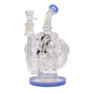 DRAGON GLASS 12" MULTIPLE ROUND TUBES RECYCLER WATER PIPE