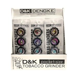D&K ASSORTED EYE DESIGN POCKET SIZE GRINDERS 60CT / DISPLAY