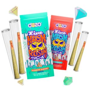 DOZO LIVE HASH ROSIN THC-A PRE ROLLS JOINT 2PK 10CT/BOX