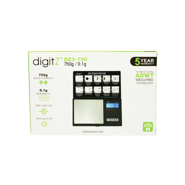 DIGITZ DIGITAL POCKET SCALE DZ3 - 750 (750 X 0.1G)