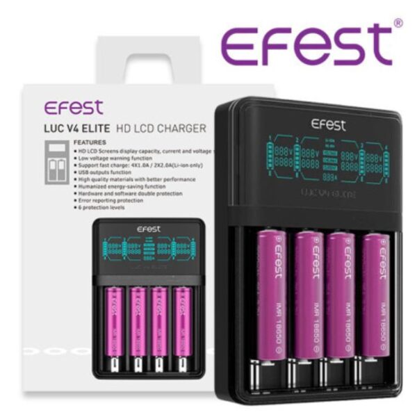 EFEST LUC V4 ELITE HD LCD BATTERY CHARGER