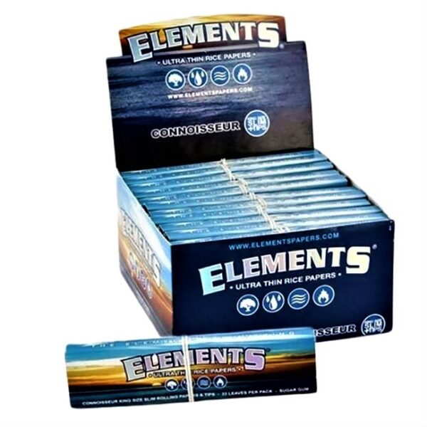 ELEMENTS CONNOISSEUR KING SIZE SLIM + TIPS