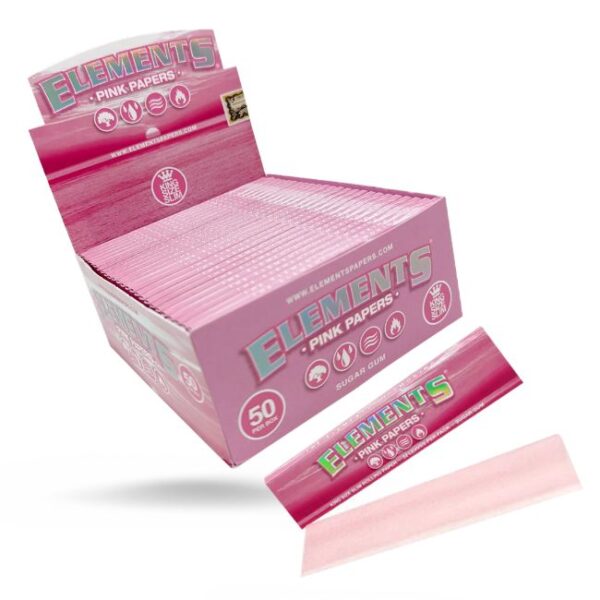 ELEMENTS PINK KING SIZE SLIM PAPERS 50CT/ BOX