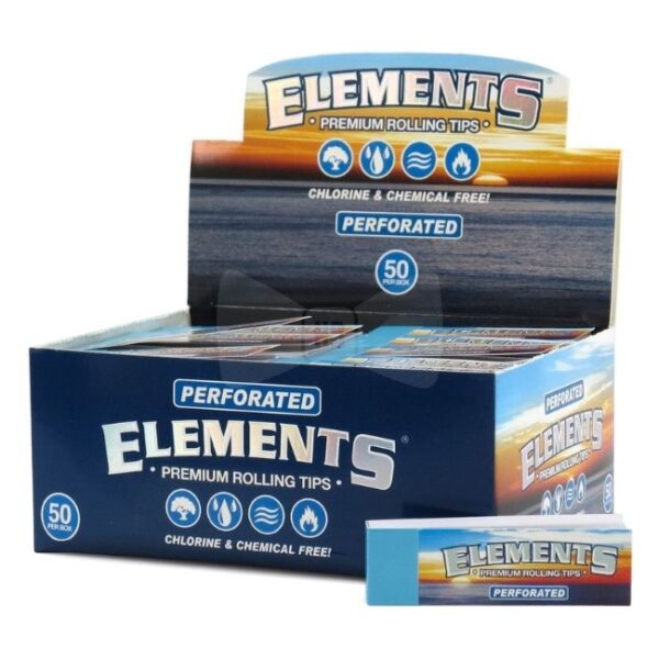 ELEMENTS PERFORATED ROLLING TIPS 50 PER BOX