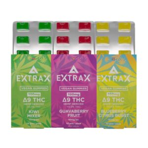 EXTRAX D9 THC 100MG VEGAN GUMMIES 10CT/BOX