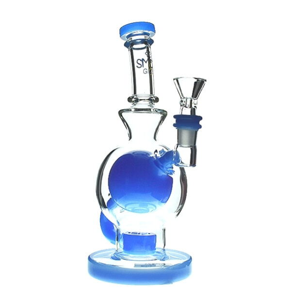 SMOQ GLASS AMERICAN MADE BOROSILICATE RECYCLER WATER PIPE