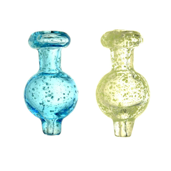 SMOQ GLASS 2 INCH FLAMING GLOBE LIME CARB CAP - ASSORTED COLORS "GC15CARBCAP"