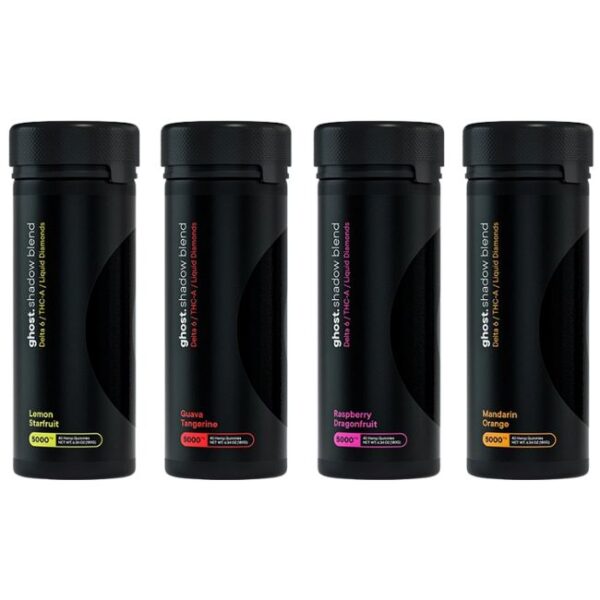 GHOST SHADOW BLEND DELTA 6 + THC-A LIQUID DIAMONDS 5000MG GUMMIES 40CT JAR