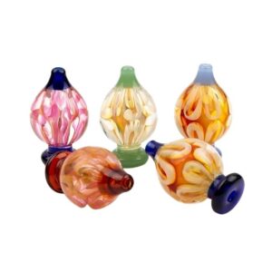 SMOQ GLASS GLOBE DESIGN  CARB CAP (ASSORTED COLORS)
