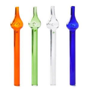 GLASS 8" INCH BLIME HONEY STRAW PIPE