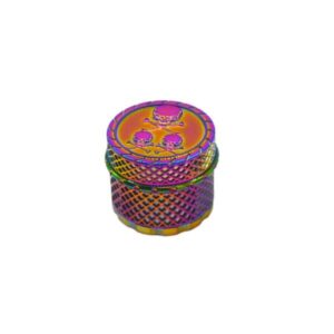 HIGH GRADE POPULAR SKULL DESIGN 55X44MM 4 PARTS TOBACCO GRINDER (SINGLE)