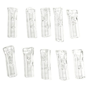 GLASS 2 INCH CLEAR GLASS TIPS 20CT / PACK