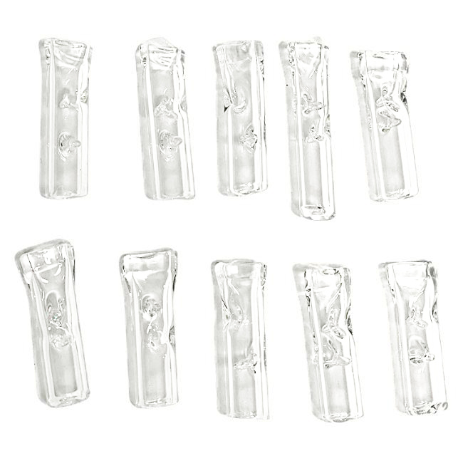 GLASS 2 INCH CLEAR GLASS TIPS 20CT / PACK